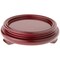 Plymor Red Round Wood Veneer Footed Display Base, 4.125" W x 4.125" D x 1" H (3" Display Diameter)